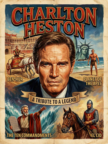 Charlton Heston — Golden Era Tributes poster art